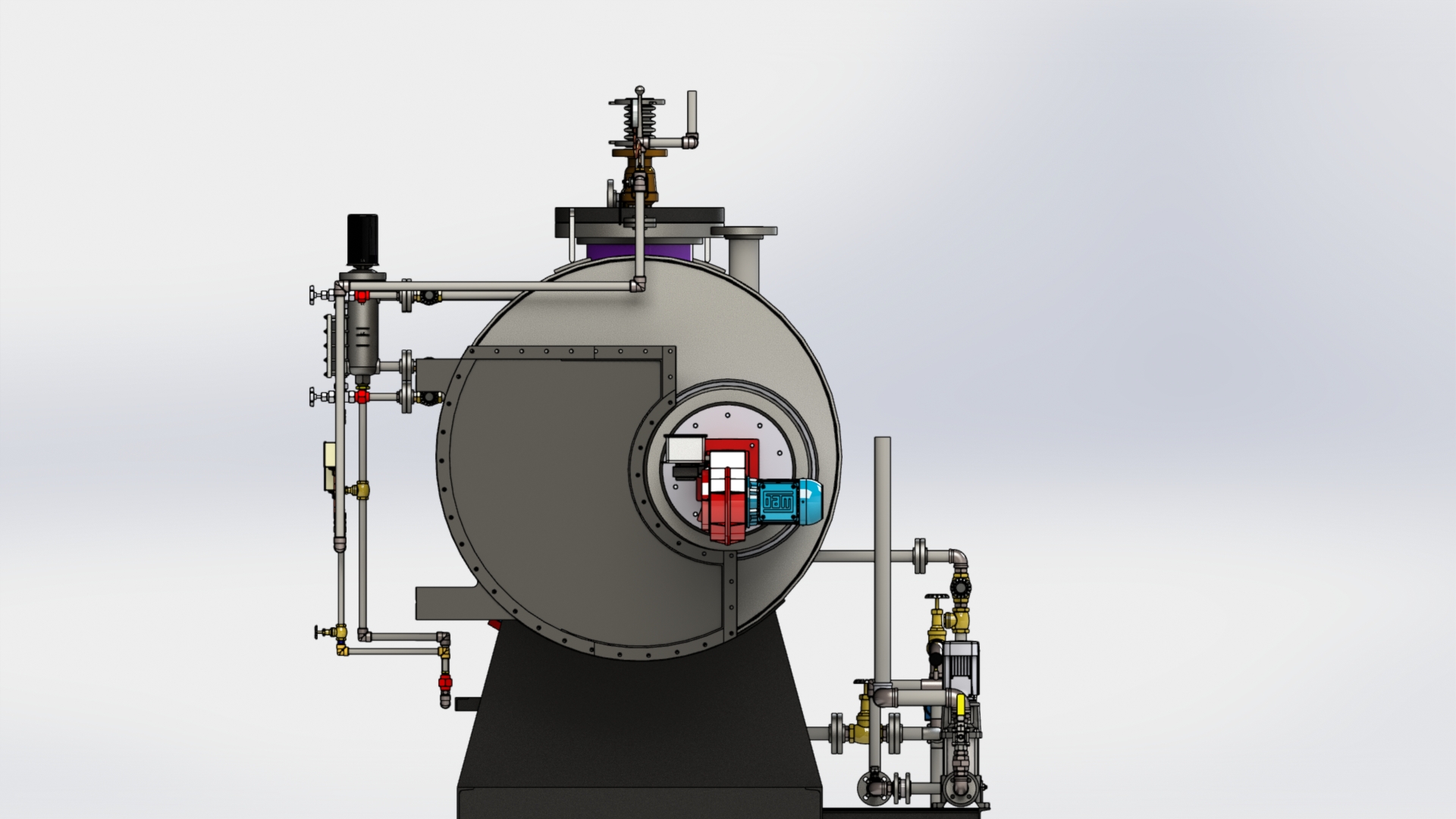 Boiler锅炉汽锅3D数模图纸 STEP格式